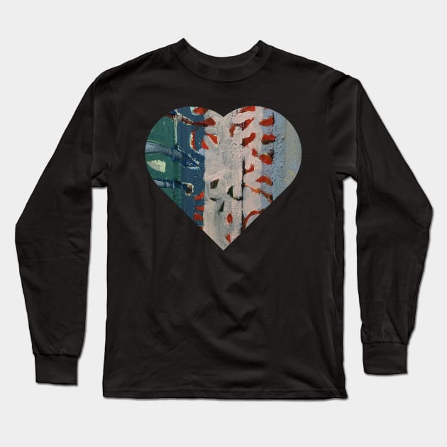 Abstract Leaves and Flowers Original Painting Long Sleeve T-Shirt by Gerhi Janse van Vuuren